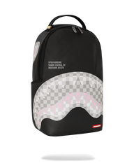 SHARK CENTRAL CREAM BLACK CHECK BACKPACK