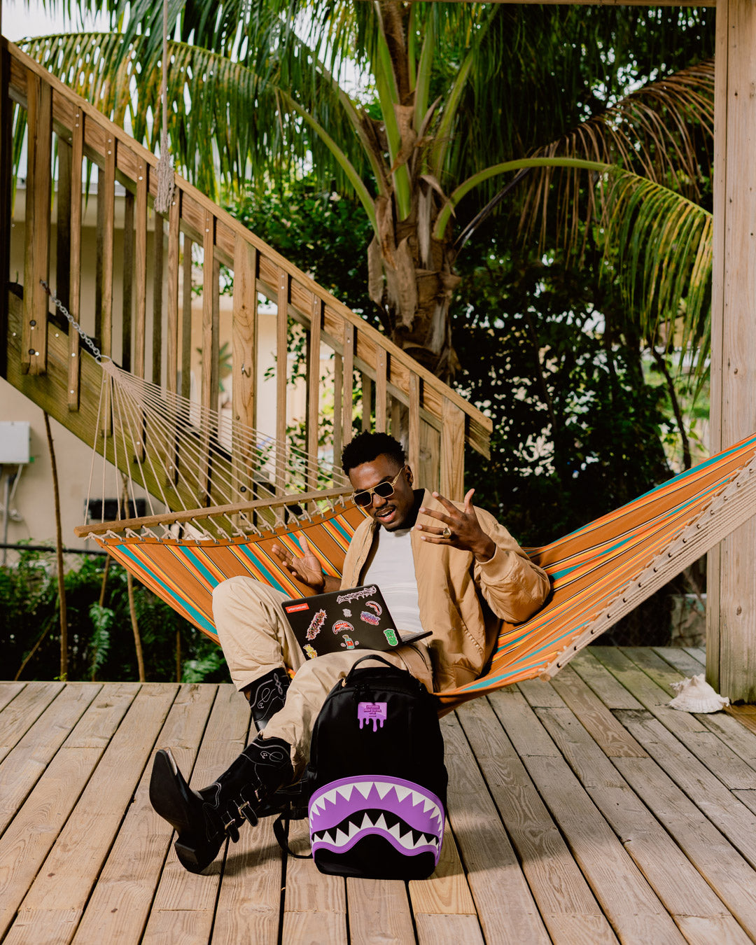 SHARK CENTRAL PASSPORT (PURPLE) BACKPACK