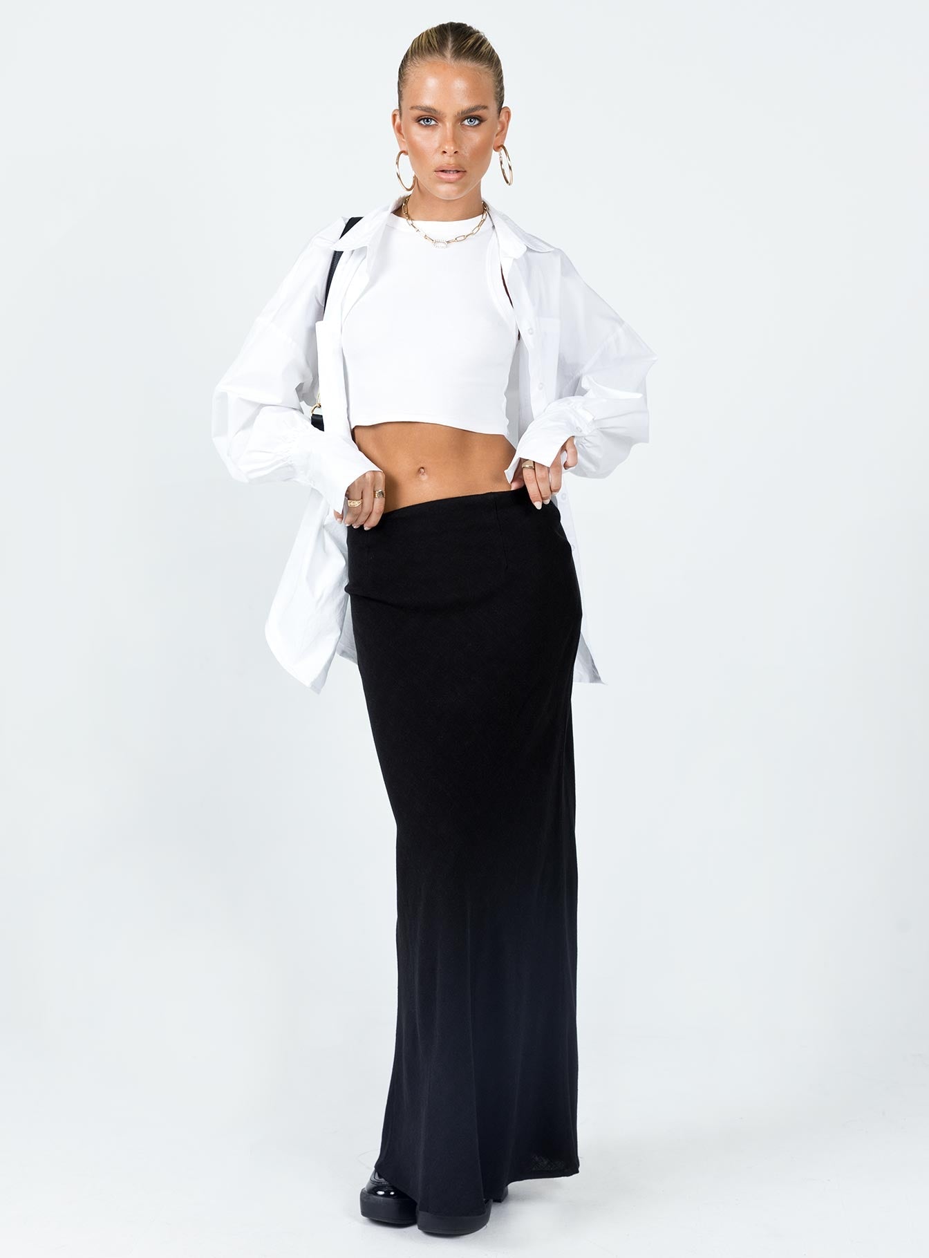 Jodie Maxi Skirt Black Petite