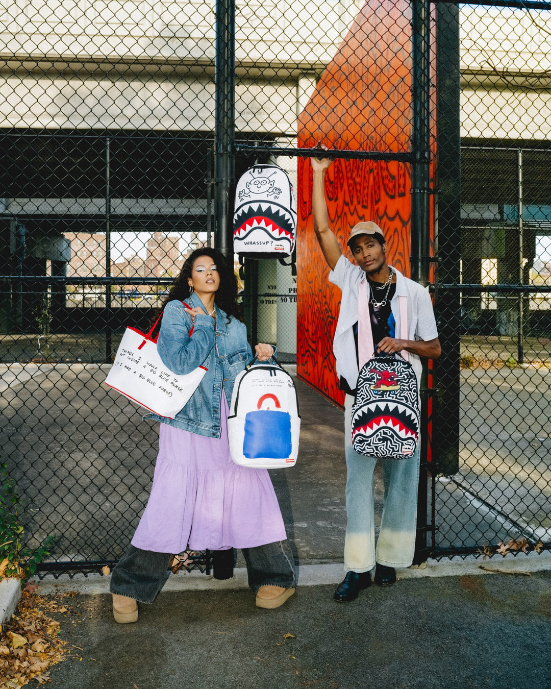 KEITH HARING WHASSUP ALIEN DLX BACKPACK
